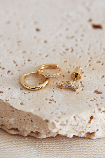 Gold Zodiac Sign Crystal Earrings