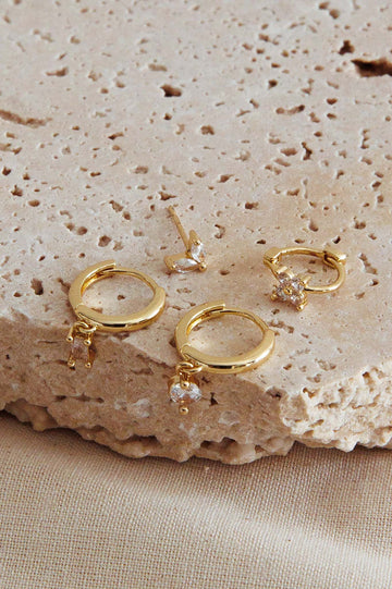 Treasure Gold Crystal Accent Earrings