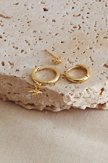 Star Sparkle Earrings Gold