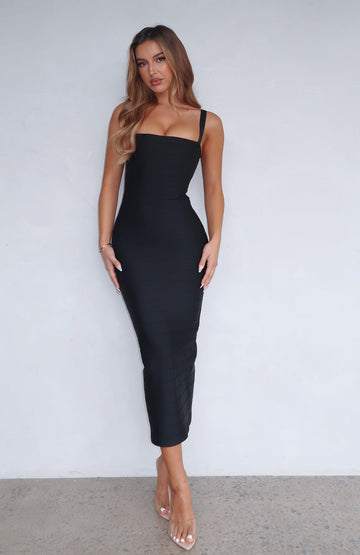 Bandage Midi Dress Black