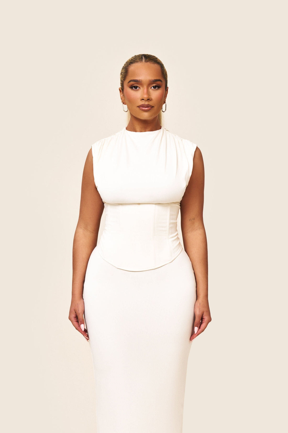 Sandra - Maxi Dress in Cream