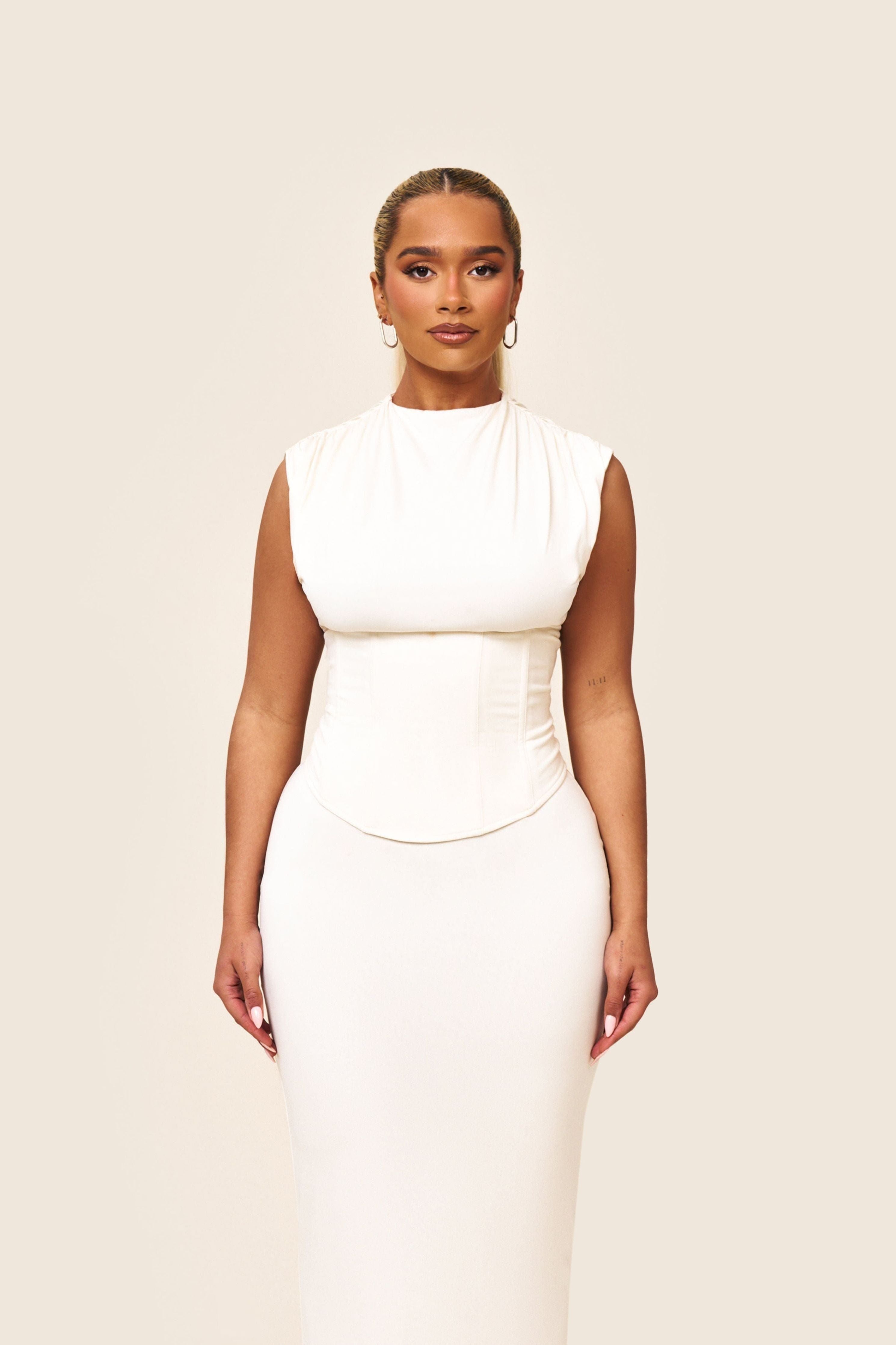 Sandra - Maxi Dress in Cream