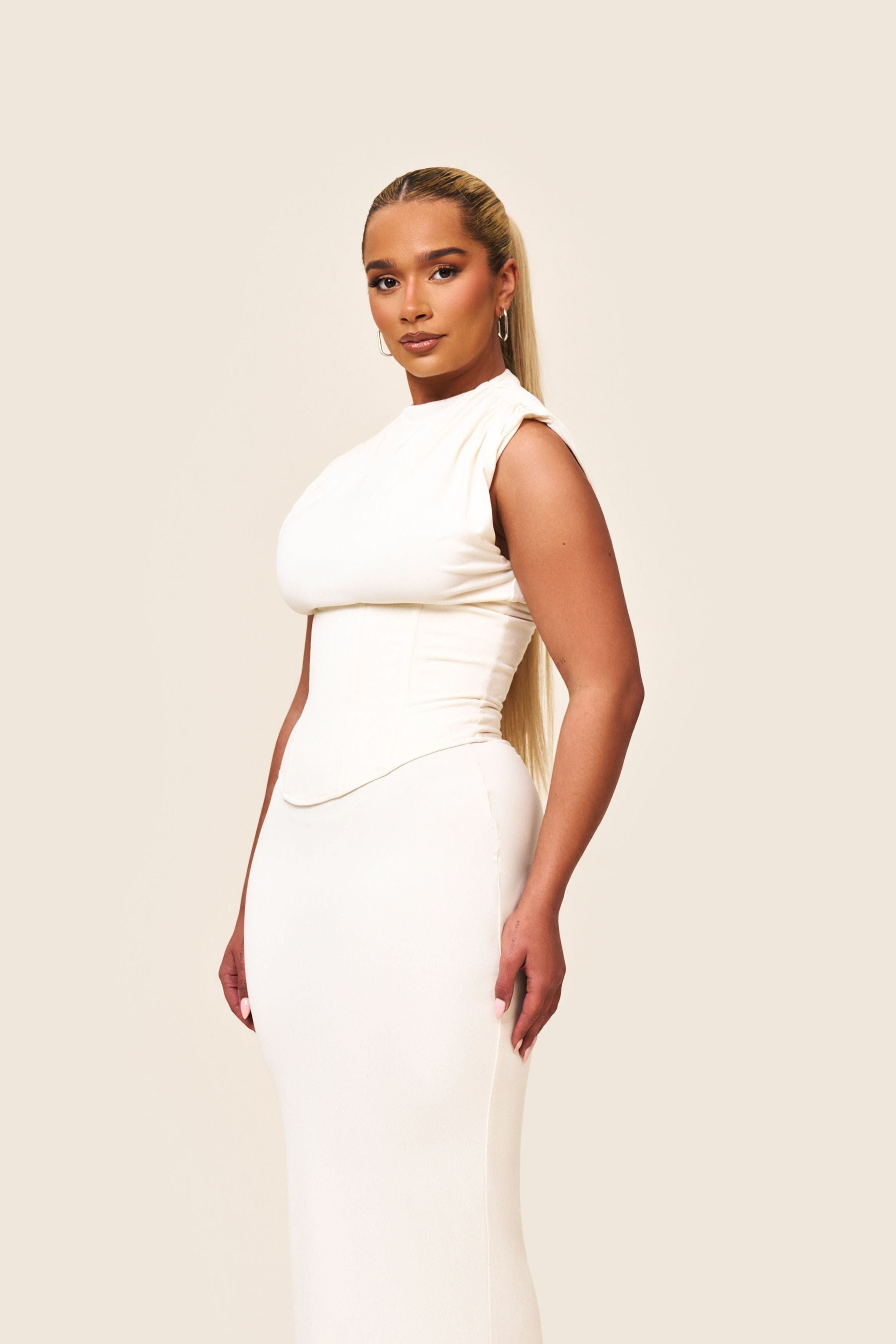 Sandra - Maxi Dress in Cream