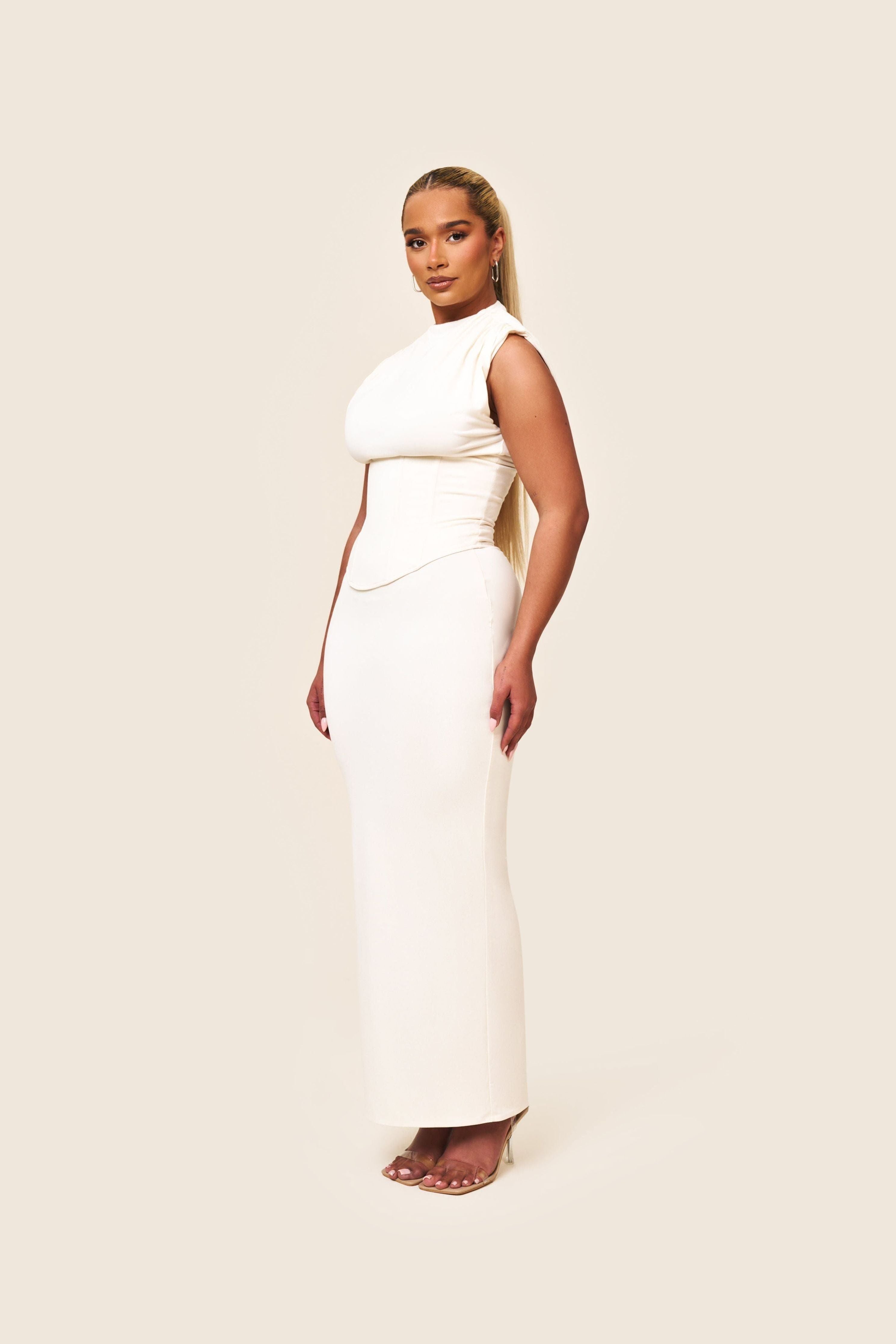 Sandra - Maxi Dress in Cream