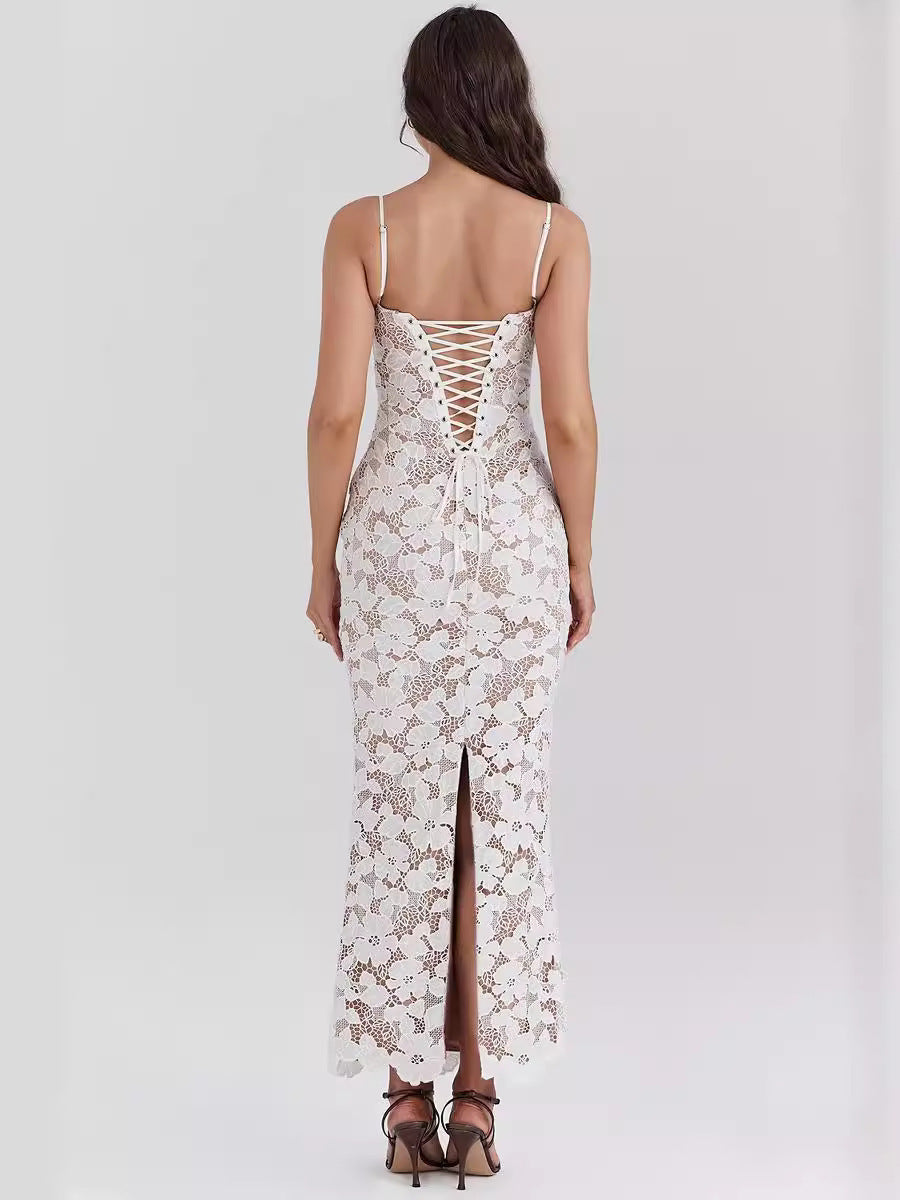 Isabella- Pearl Blossom Maxi Dress