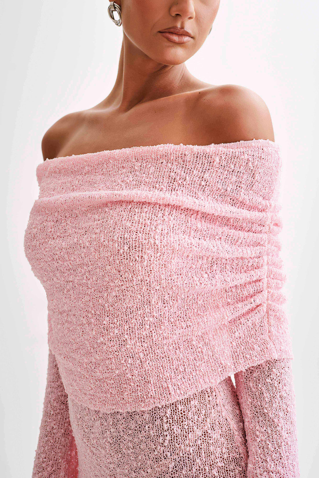 Marisol Off Shoulder Boucle Mini Dress