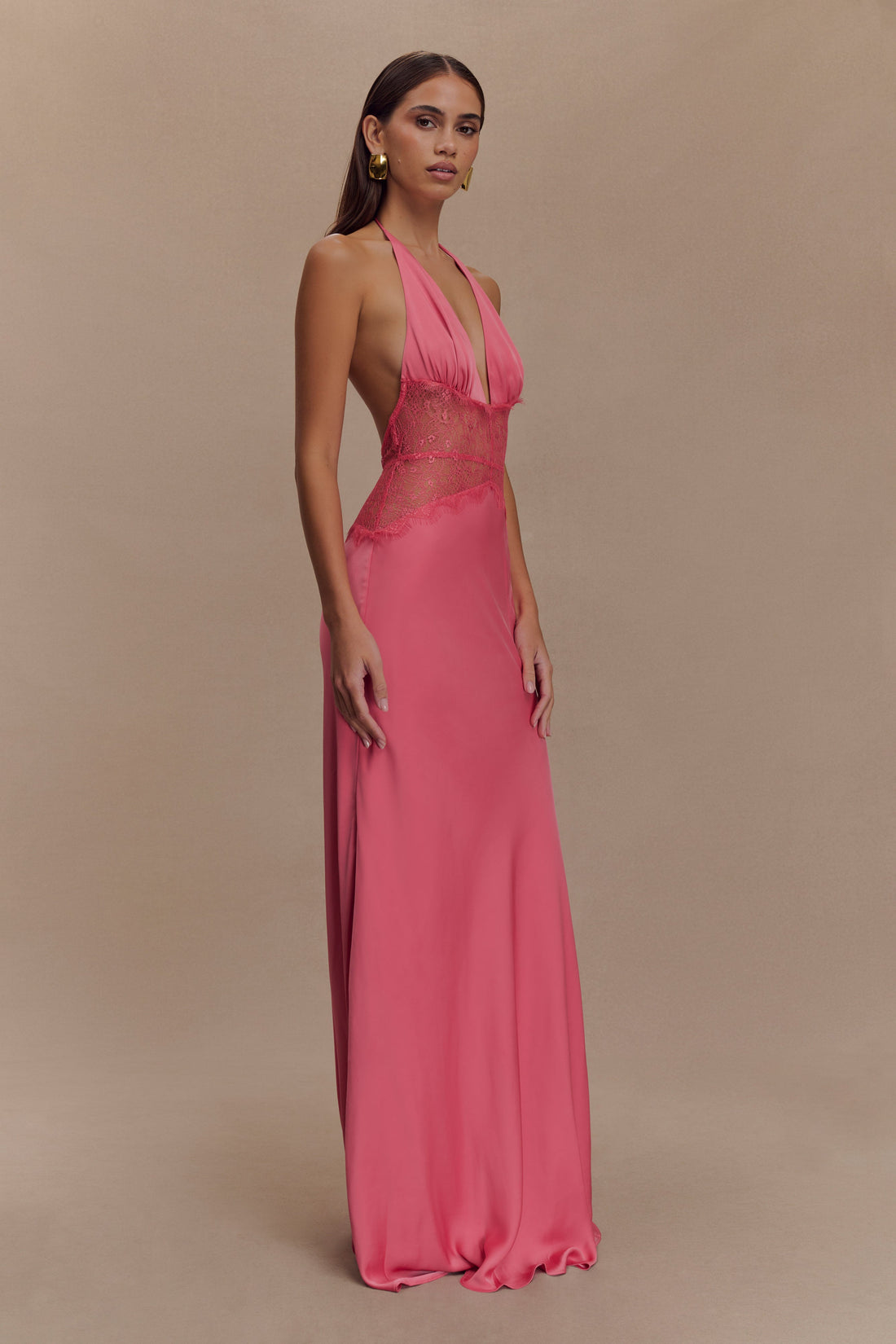 Dinah Satin Maxi Dress
