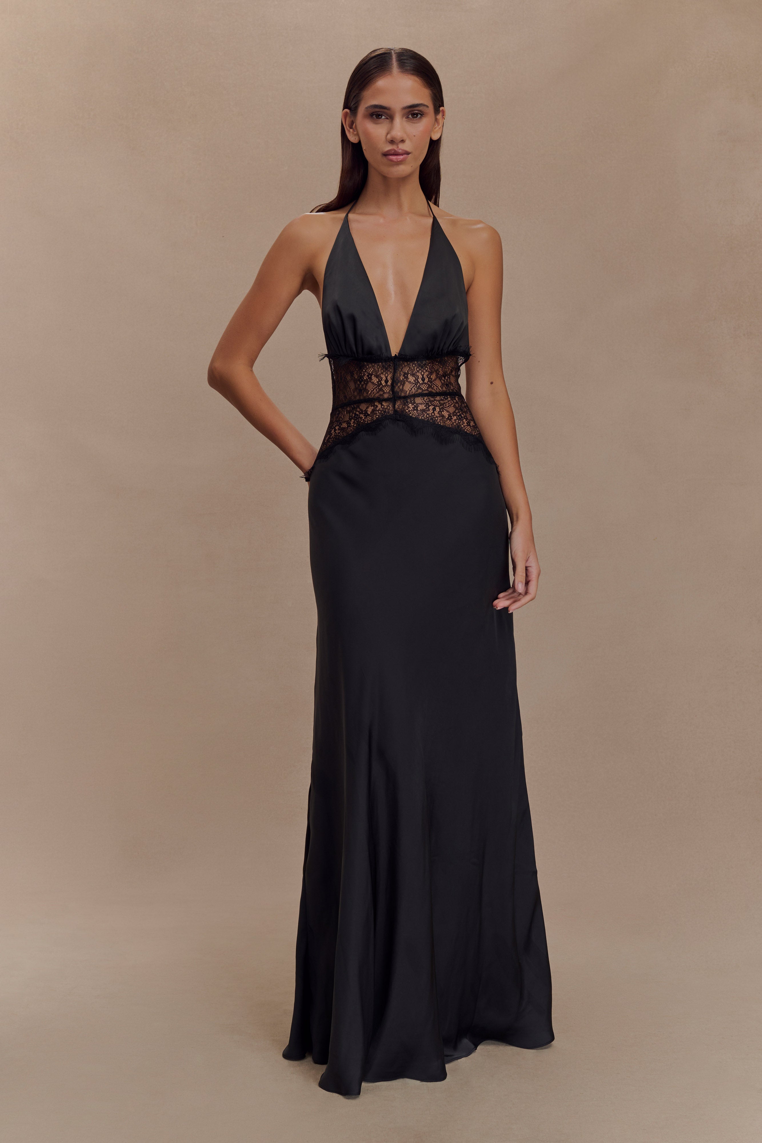 Dinah Satin Maxi Dress