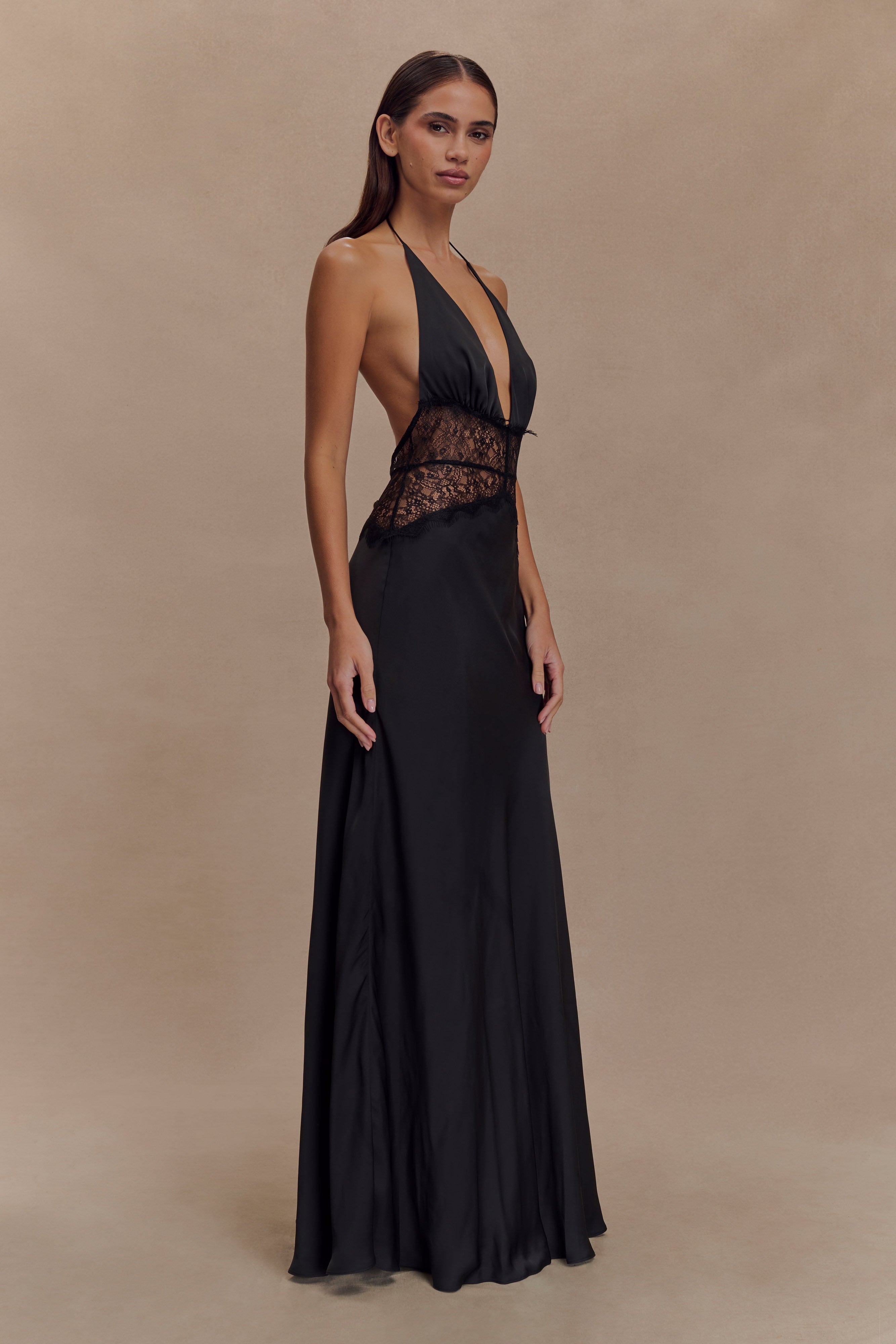 Dinah Satin Maxi Dress