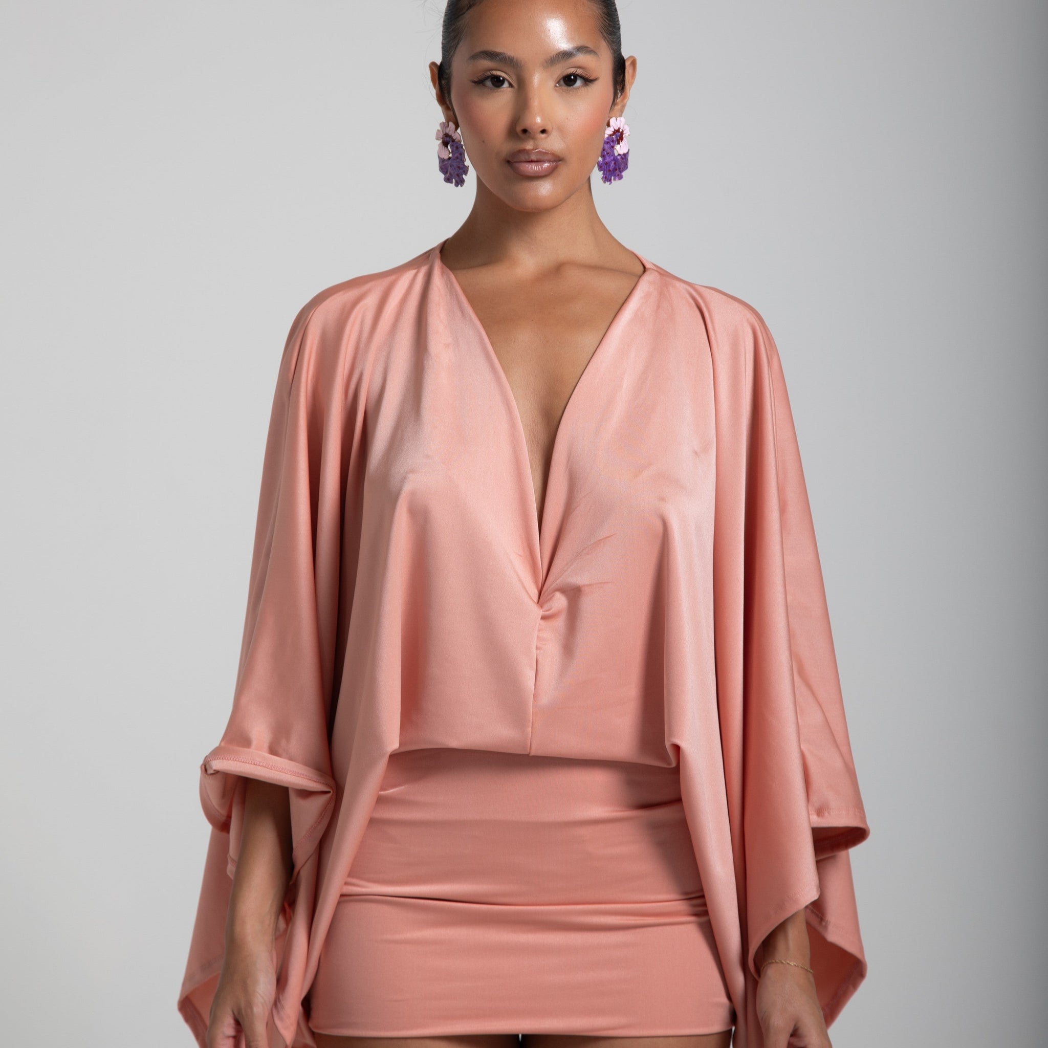 ISLA MINI DRESS - DUSTY ROSE