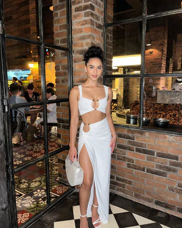 Violetta - Cut-Out Maxi Skirt Set
