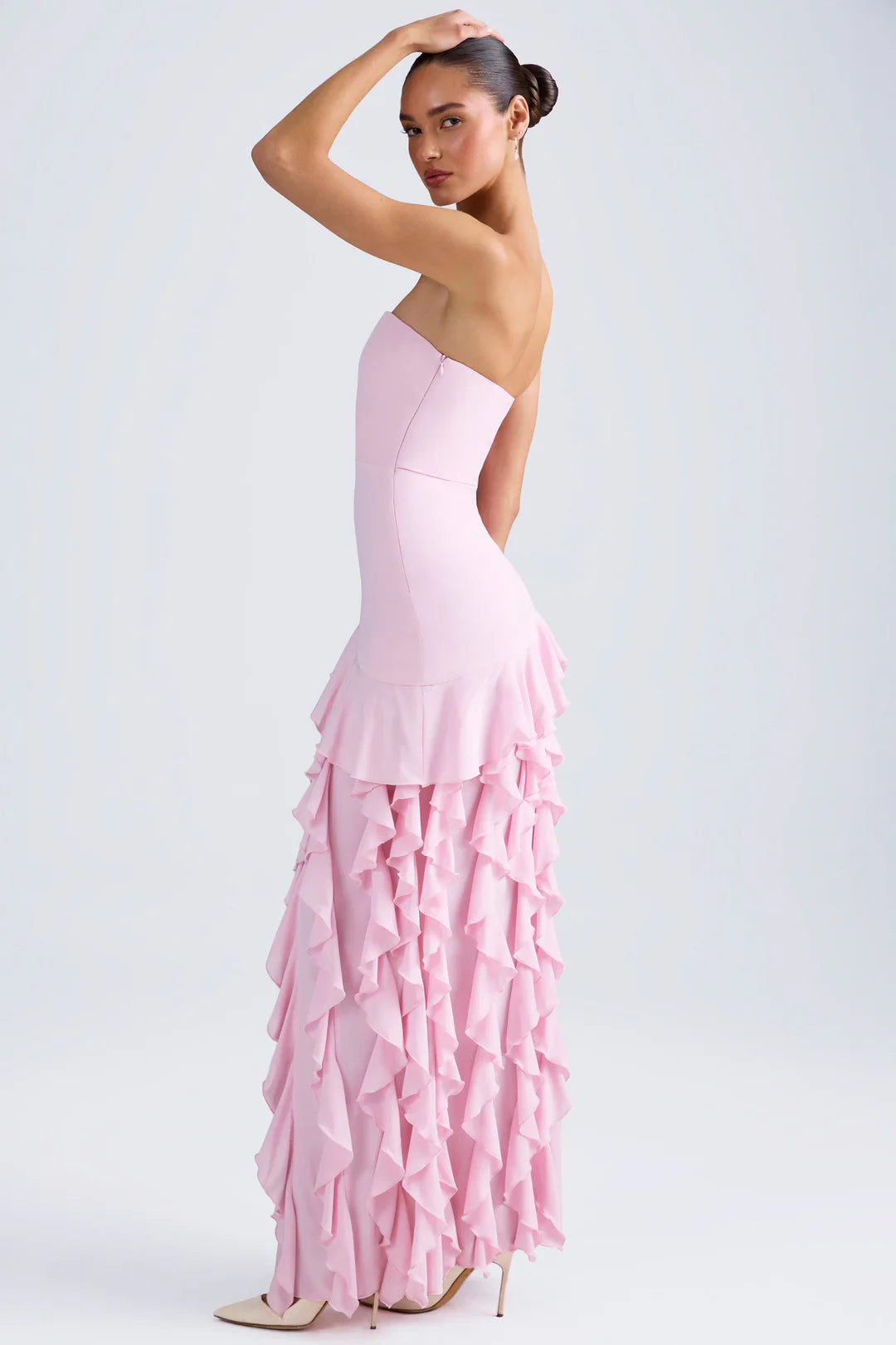 Rose Ruffle Maxi Dress