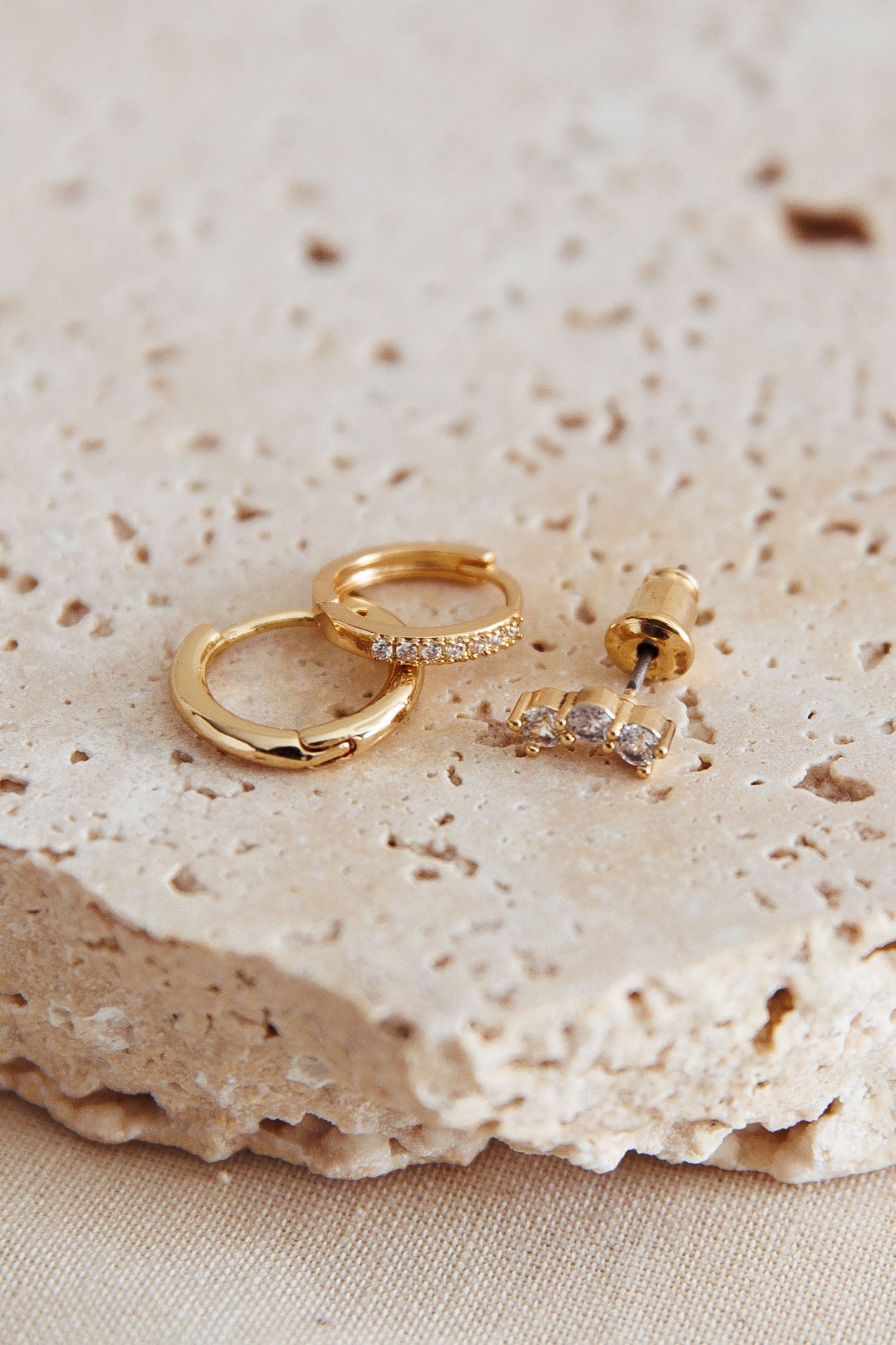 Gold Zodiac Sign Crystal Earrings