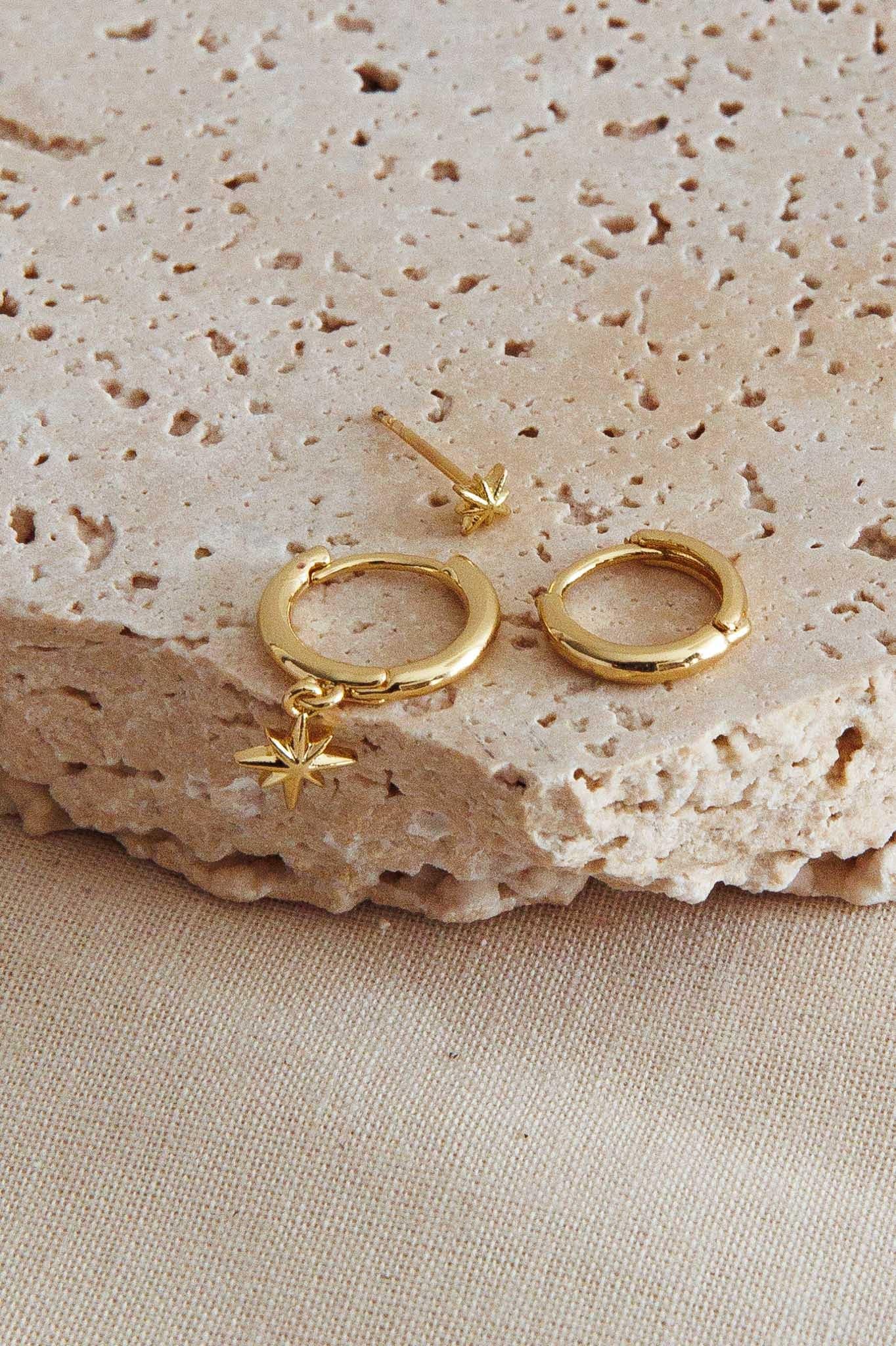 Star Sparkle Earrings Gold