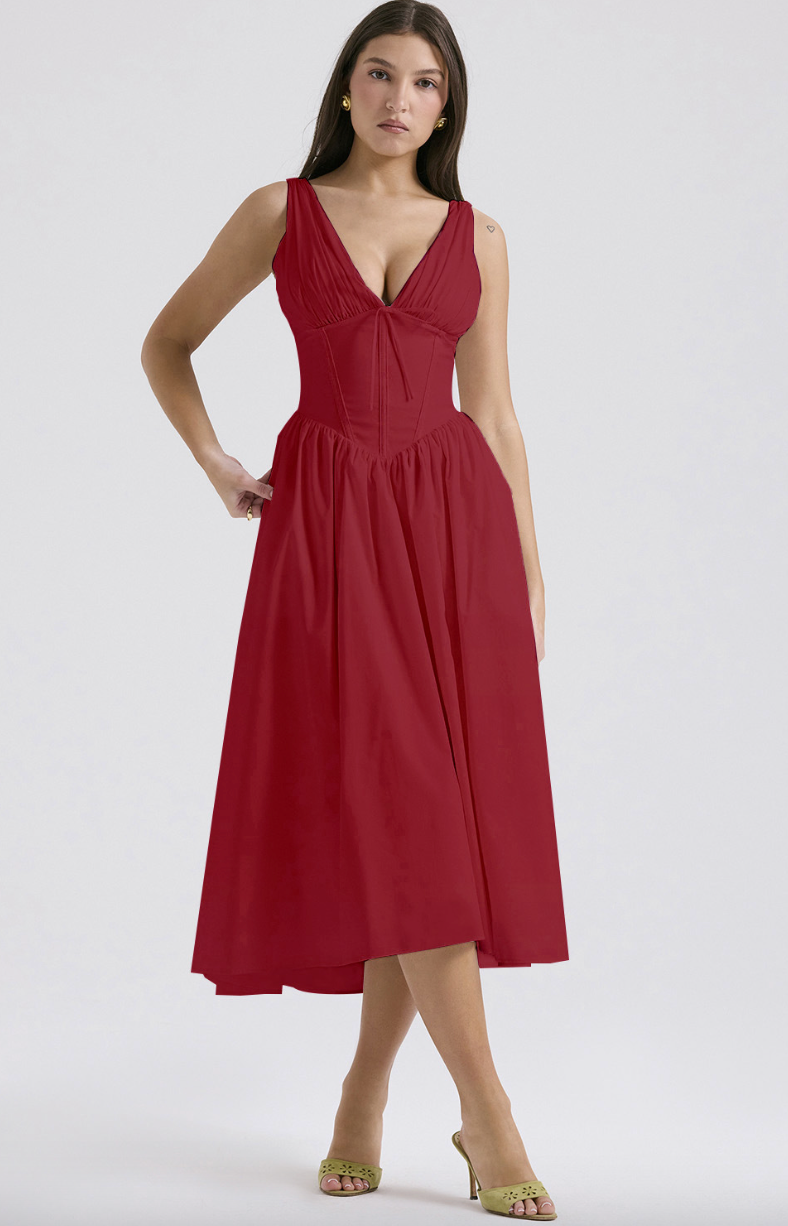 Gabriella - Corset Midi Dress