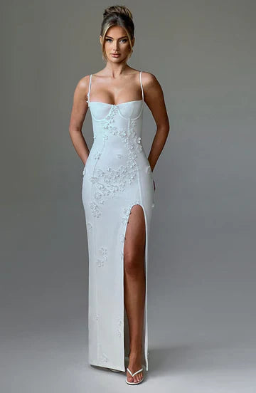 Mina - Appliqué Maxi Dress