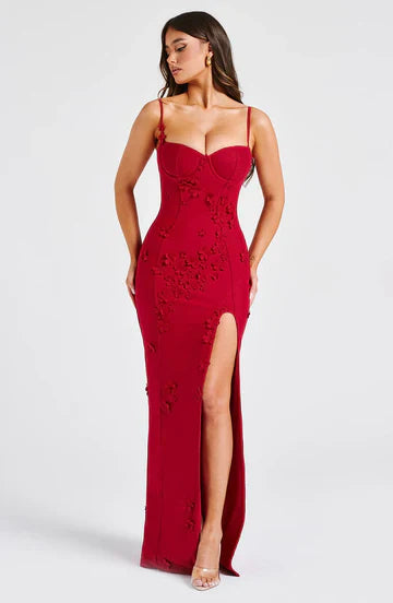 Mina - Appliqué Maxi Dress