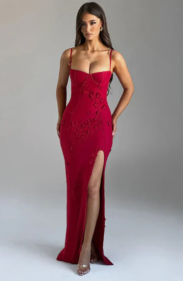 Mina - Appliqué Maxi Dress
