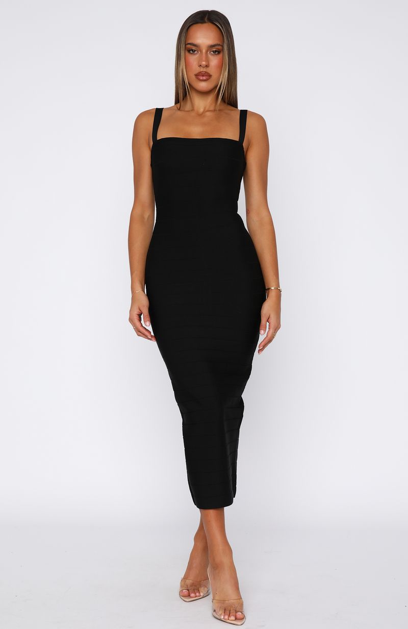 Bandage Midi Dress Black