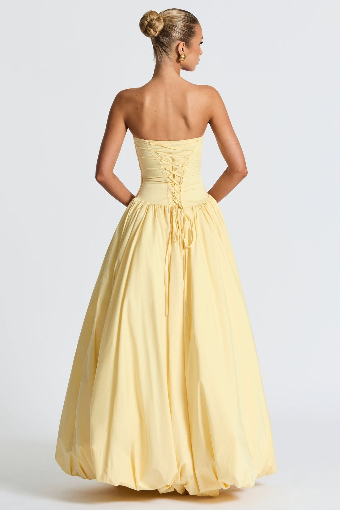Jillian - Satin Ruffle Maxi Dress