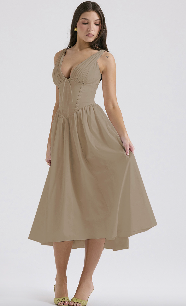 Gabriella - Corset Midi Dress