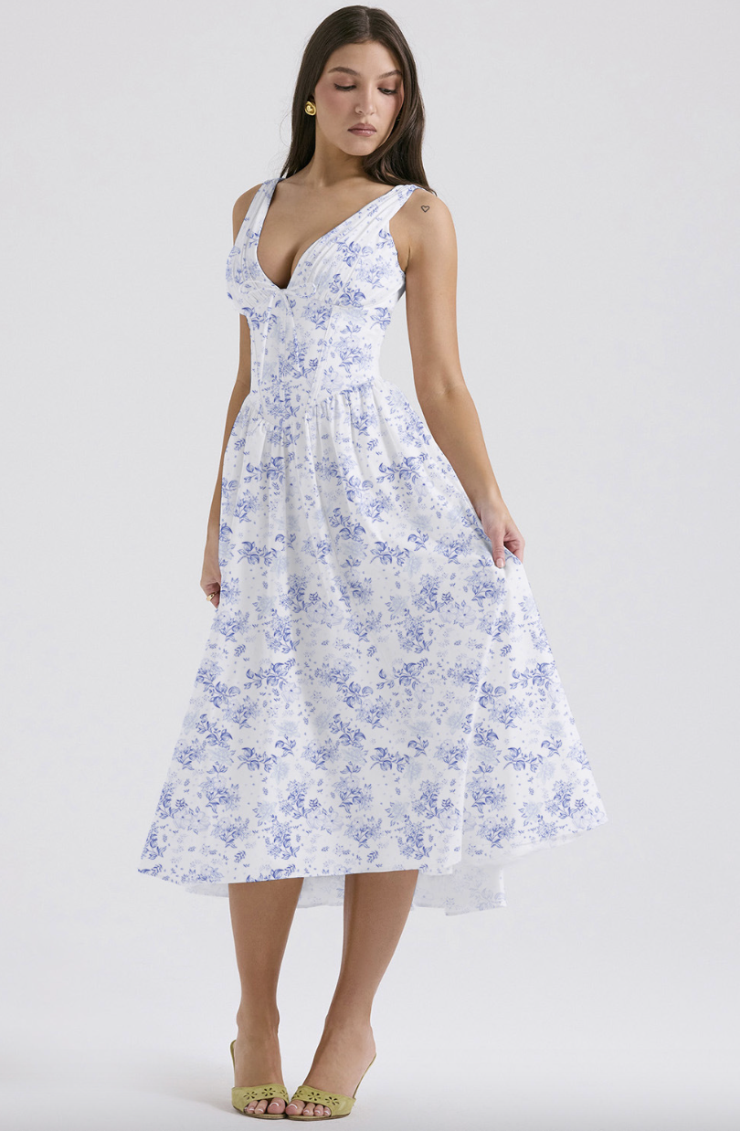 Gabriella - Corset Midi Dress