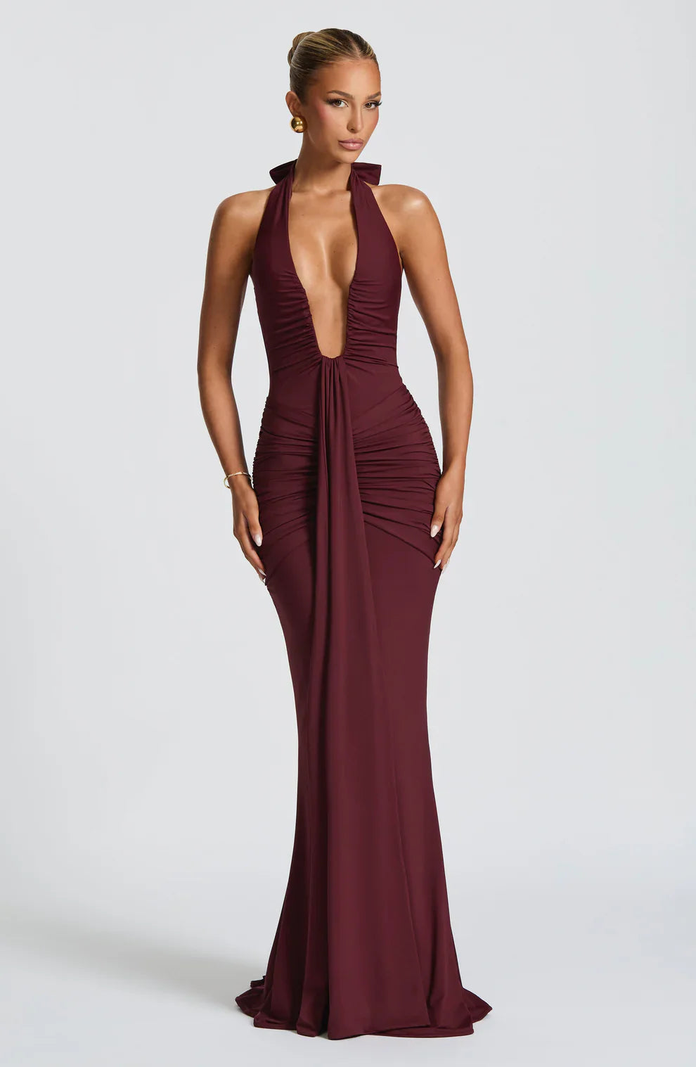 Bernadette - Draped Jersey Maxi Dress