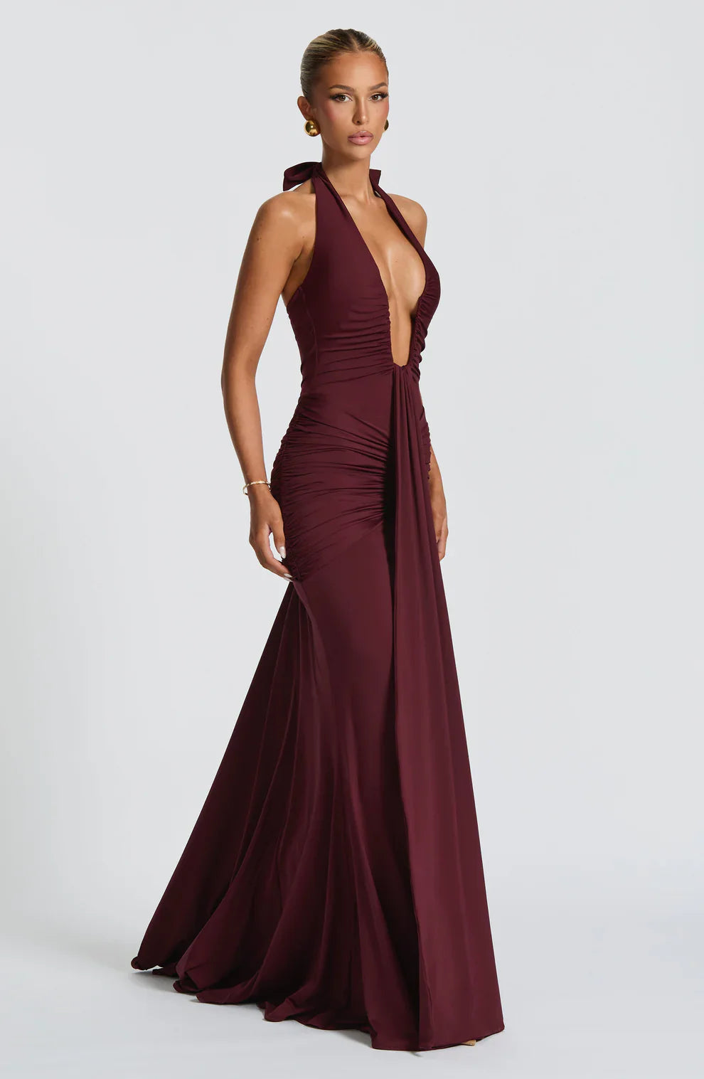 Bernadette - Draped Jersey Maxi Dress